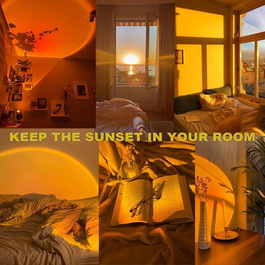 🏆HOT SALE ✨Fall Sunset Lamp Projector Light 180° Adjustable Sunset Mood Lamp
