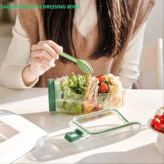 Side-opening salad bottle