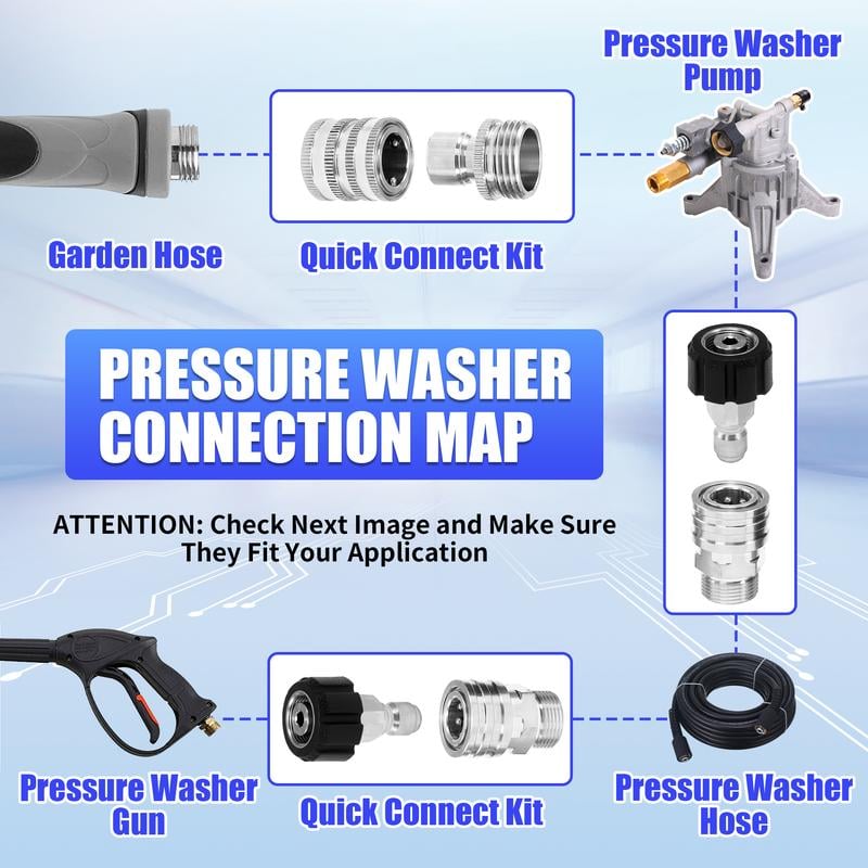 [🎀Valentine's Day🌹]Pressure Washer Adapter Quick Connect Kit