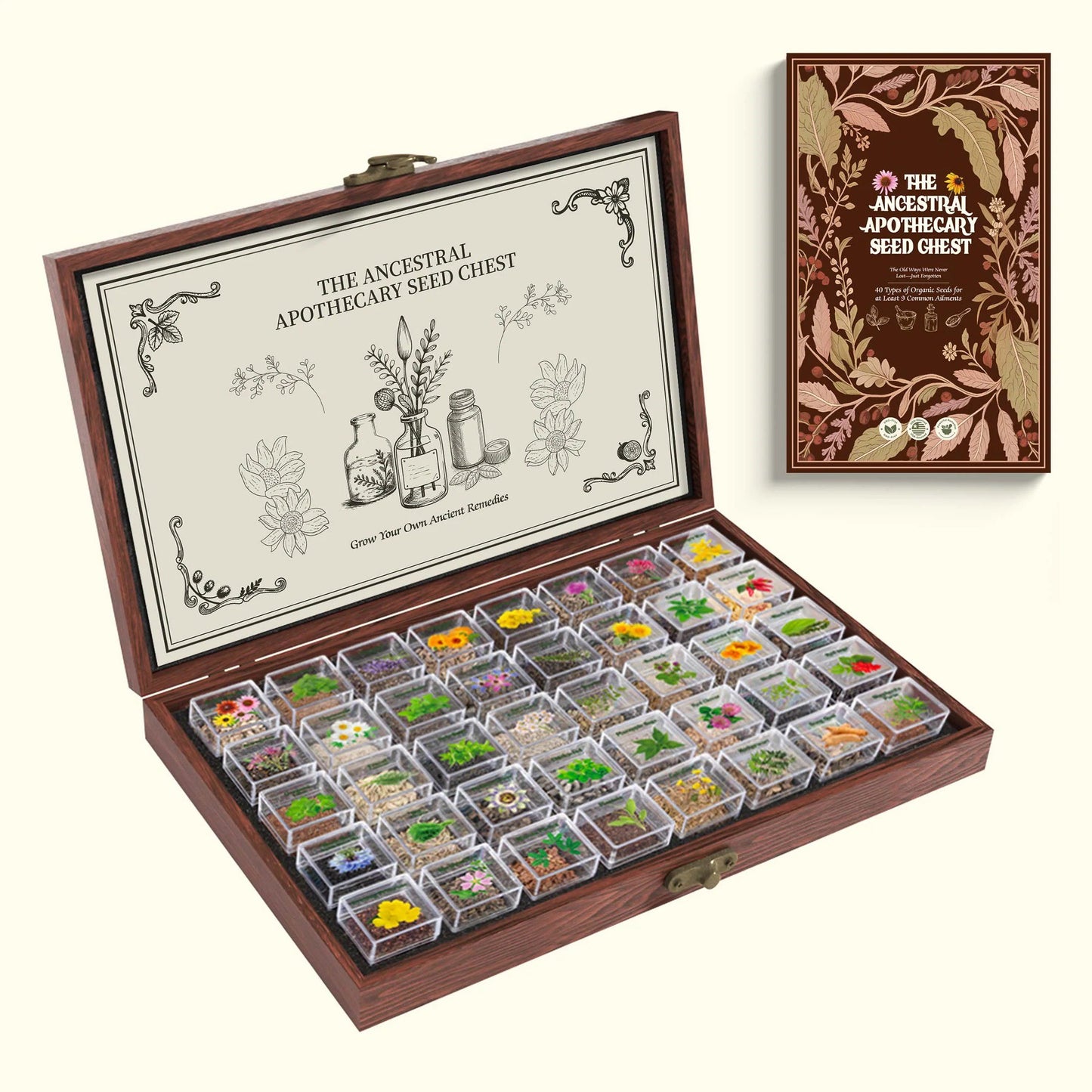 The Ancestral Apothecary Seed Chest: 40 Varieties of Medicinal Herb Seeds 🌱