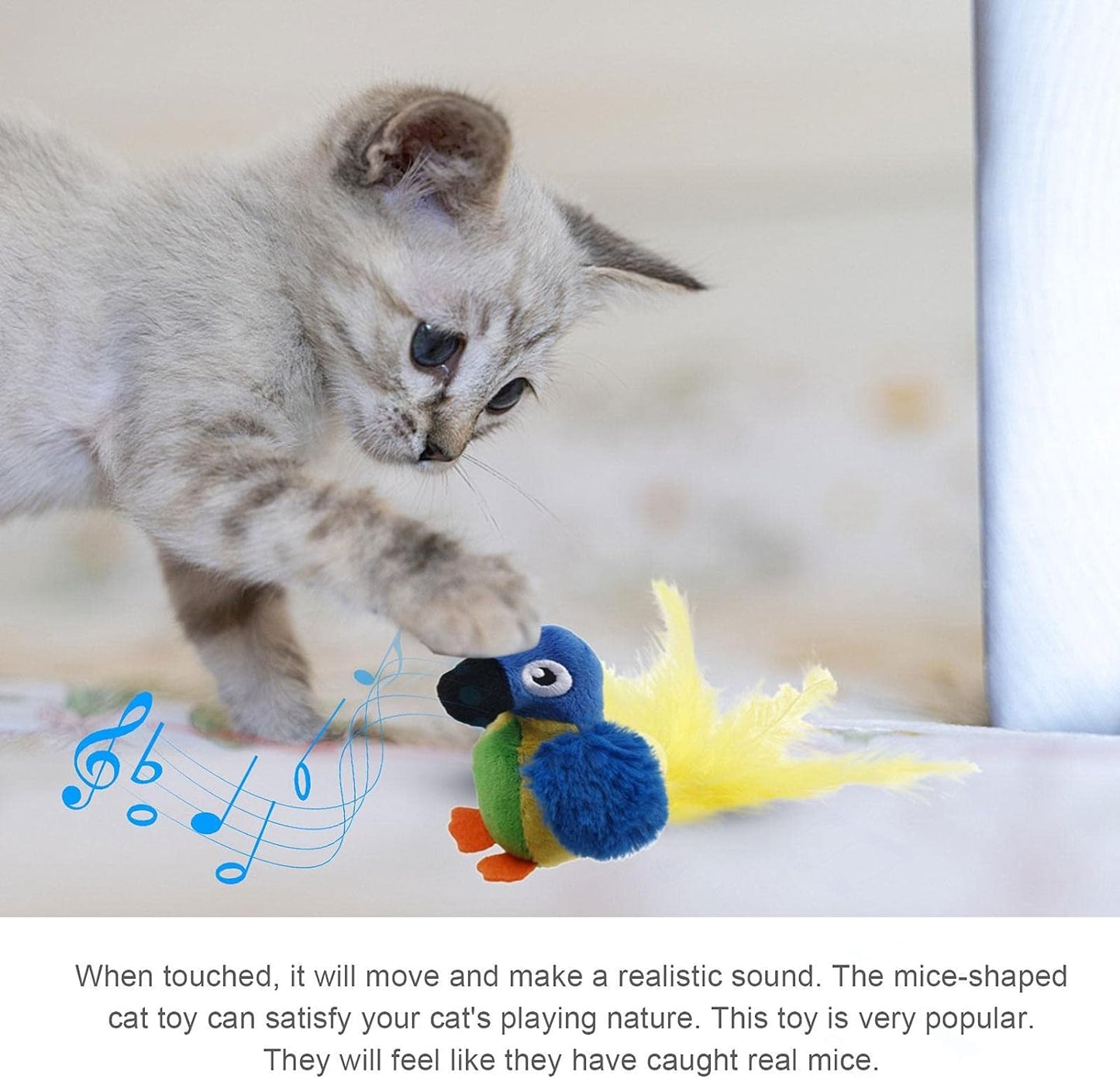 🔥BIG SALE 49% OFF🔥😻🐾Interactive Chirping Bird Cat Toy