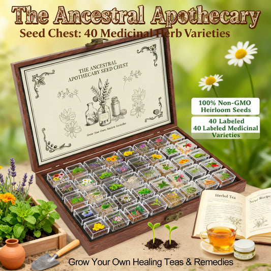 The Ancestral Apothecary Seed Chest: 40 Varieties of Medicinal Herb Seeds 🌱