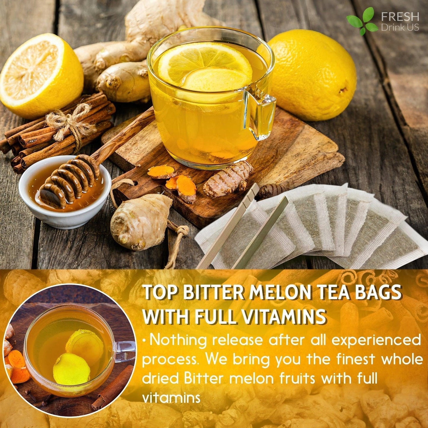 🍵100% Natural Turmeric Ginger Cinnamon Tea