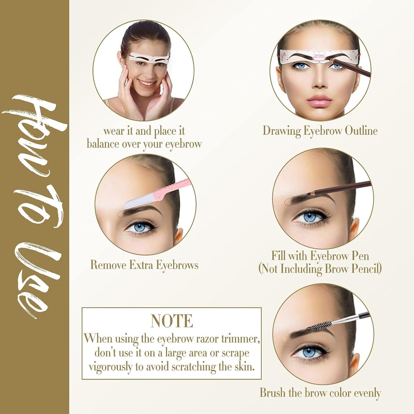 🔥✨Reusable Eyebrow Stencil Shaper Kit (14-pack)