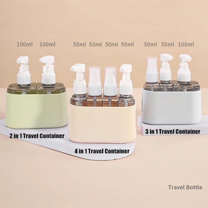 🎁 Mini Shampoo Dispenser Portable Travel Bottle Set