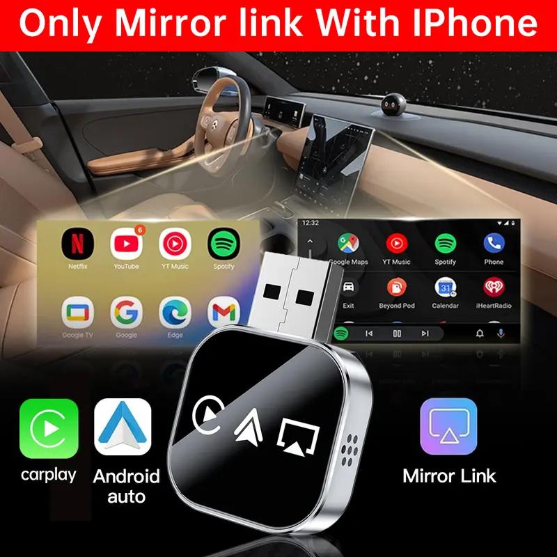 2026 Upgrade 3 in 1 Screen Mirror Phone, wired to wireless Carplay adapter