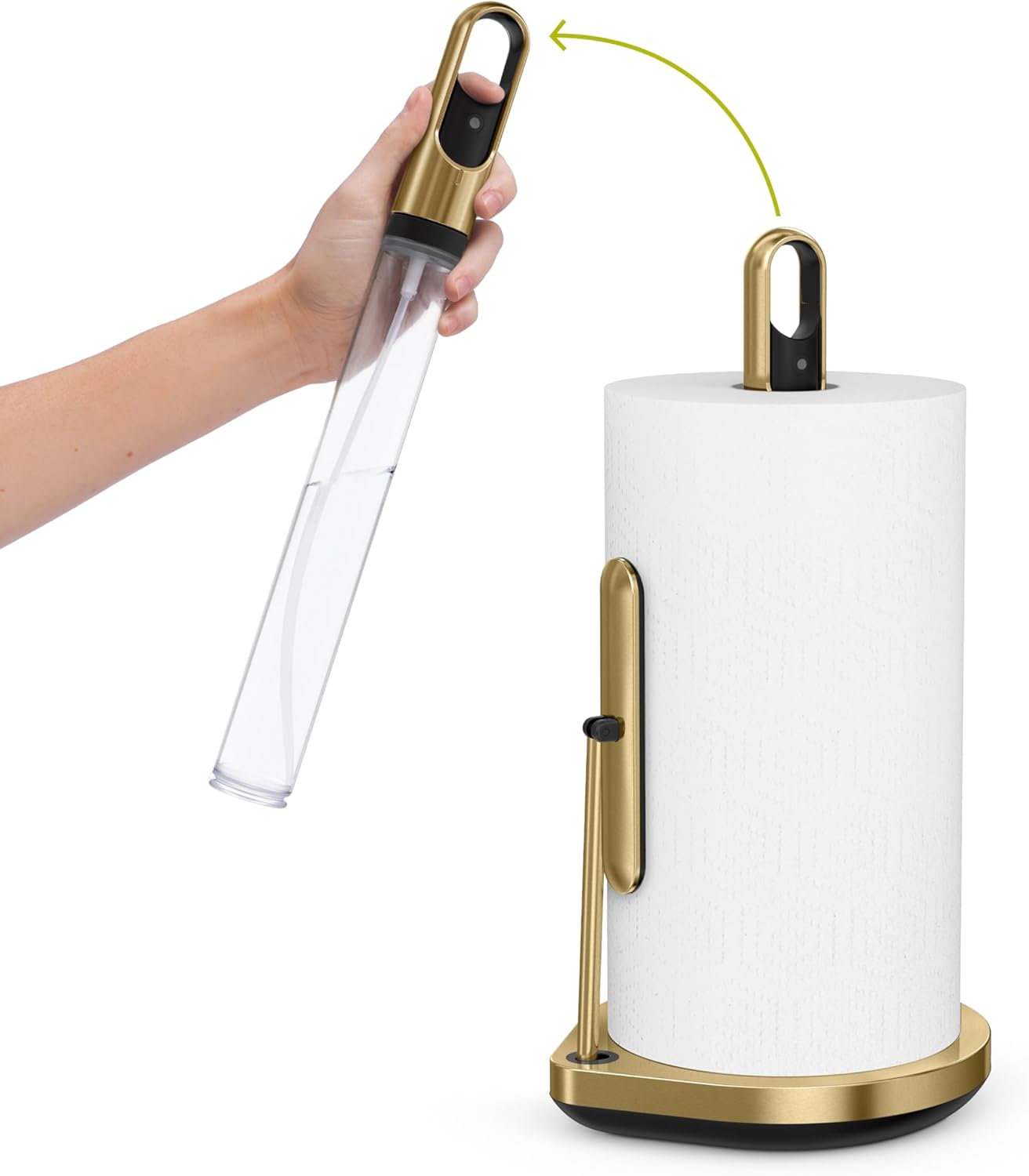 Standing Paper Towel Holder with Spray Pump