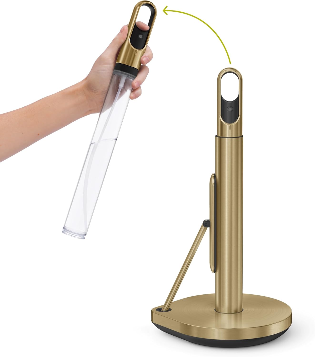 Standing Paper Towel Holder with Spray Pump