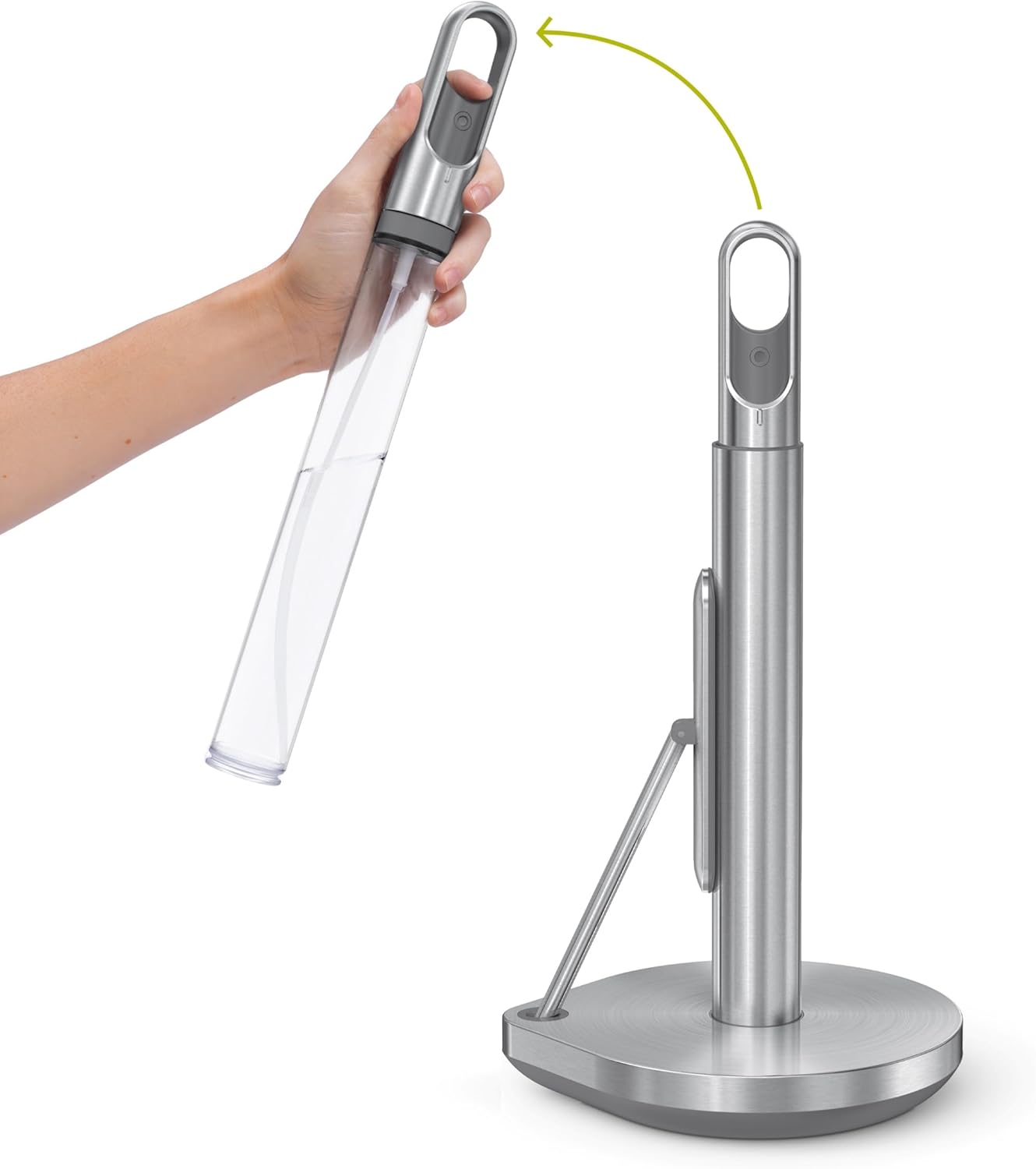 Standing Paper Towel Holder with Spray Pump