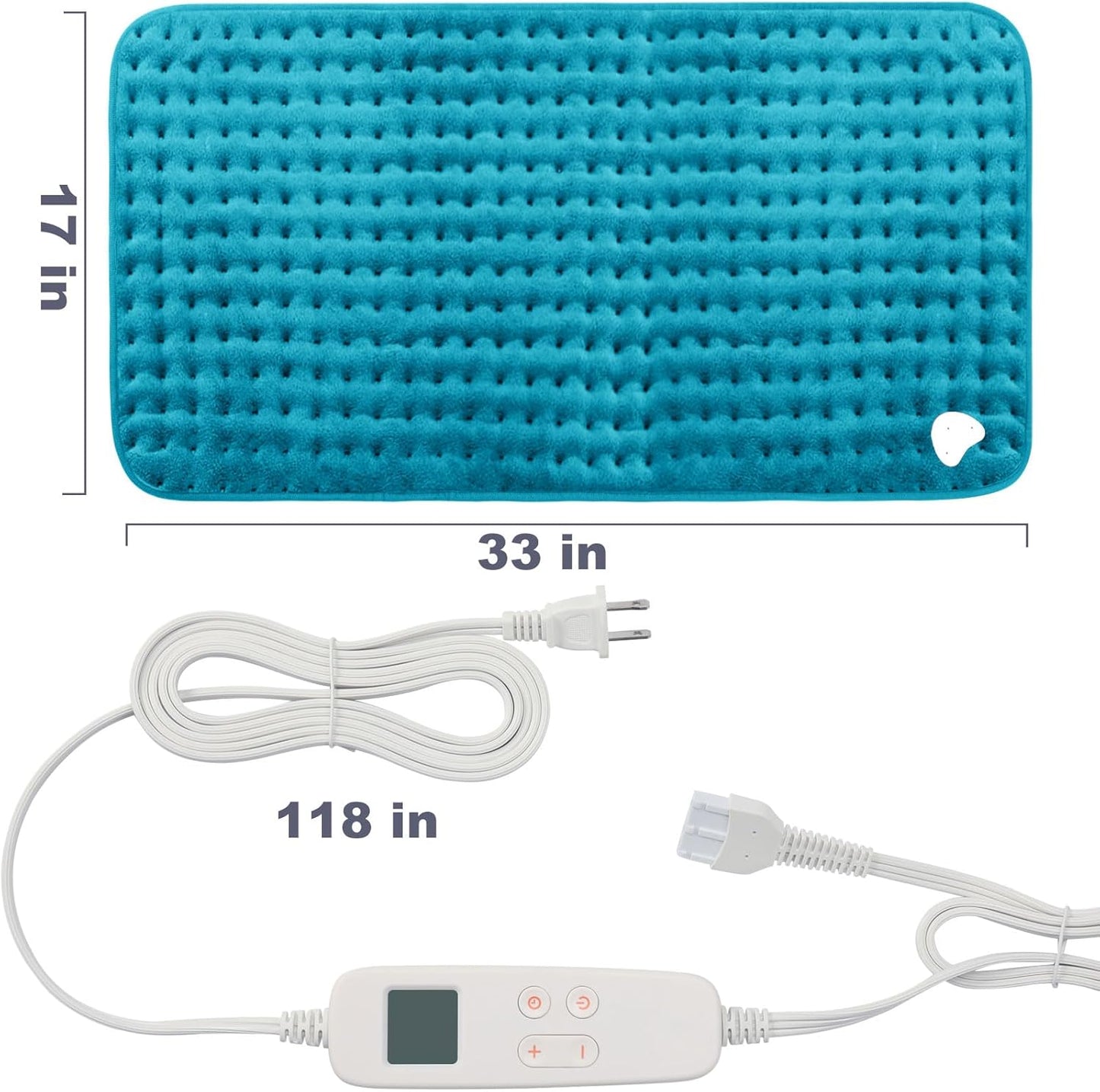 Heating Pad: 33 x 17 inches Electric Heating Pad for Back Pain Relief