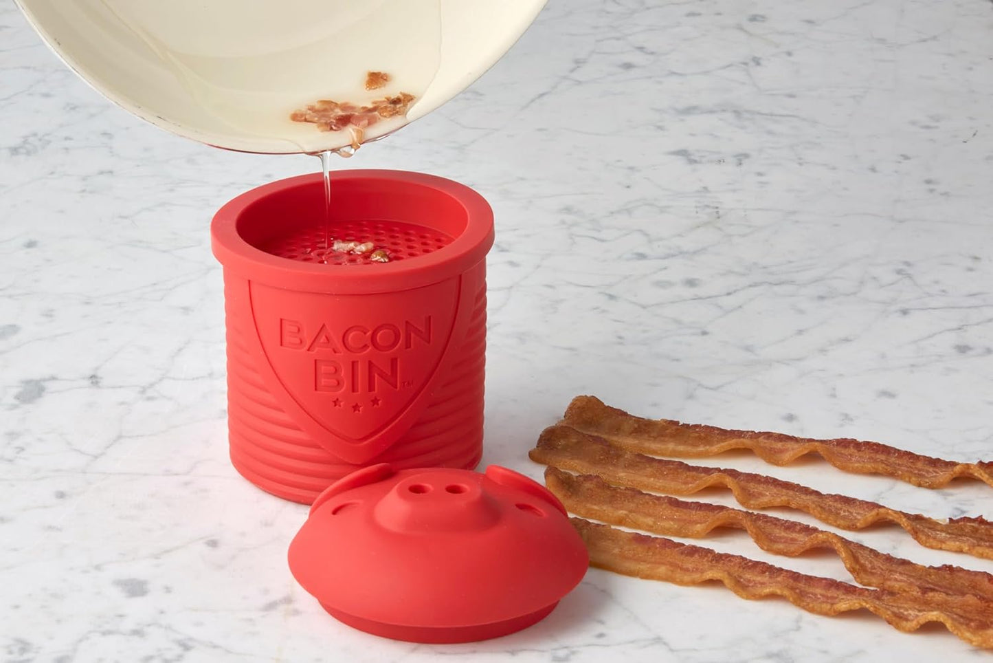 Talisman Designs Bacon Bin Grease Strainer & Collector | Family Friendly Kitchen Tools