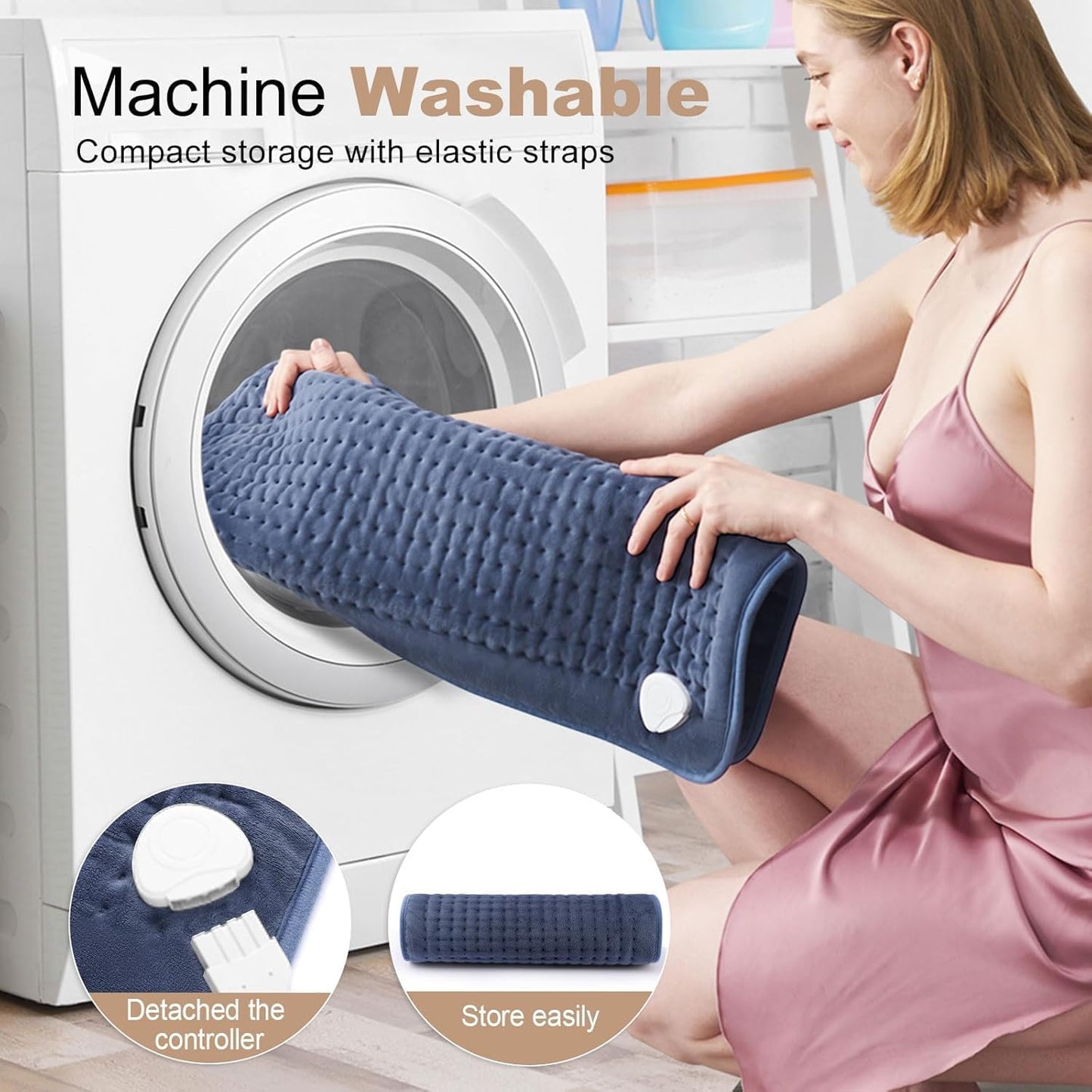 Heating Pad: 33 x 17 inches Electric Heating Pad for Back Pain Relief