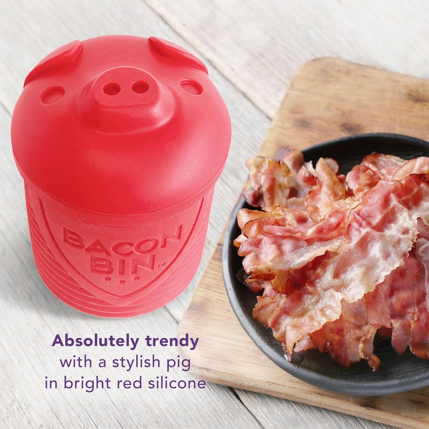 Talisman Designs Bacon Bin Grease Strainer & Collector | Family Friendly Kitchen Tools