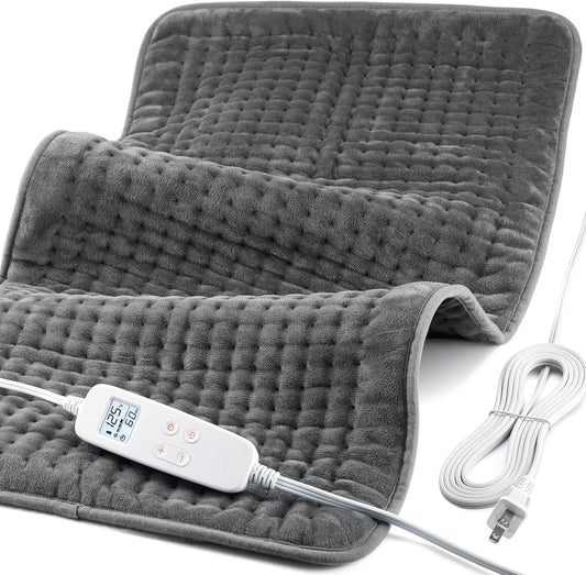 Heating Pad: 33 x 17 inches Electric Heating Pad for Back Pain Relief