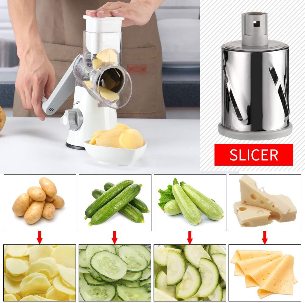 ✨Multifunctional 3 in 1 Rotary Cheese Grater Vegetable Slicer🔥BUY 2 free shipping get 10% OFF