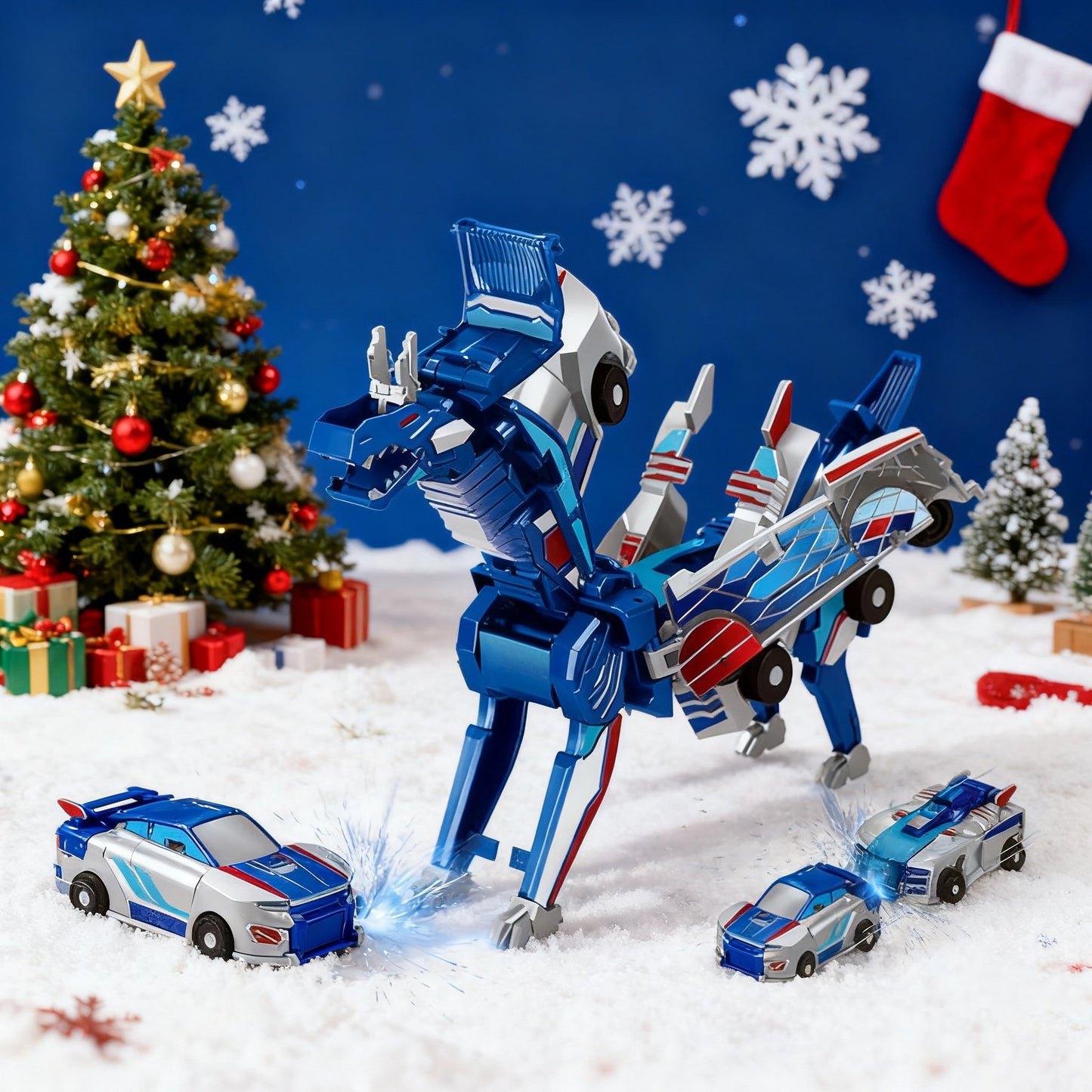 🎅Best Christmas gift💥 Collision Transforming Dinosaur Car Toy