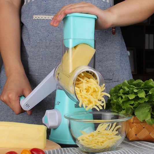 ✨Multifunctional 3 in 1 Rotary Cheese Grater Vegetable Slicer🔥BUY 2 free shipping get 10% OFF