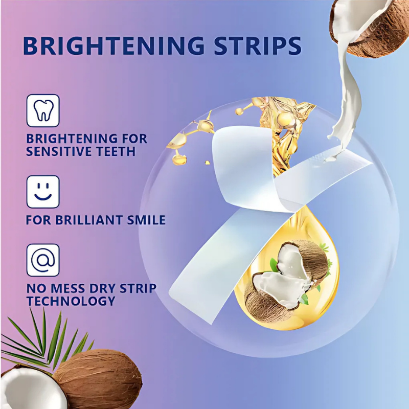 TeethStrip: Natural Coconut Teeth Whitening And Brightening Strips