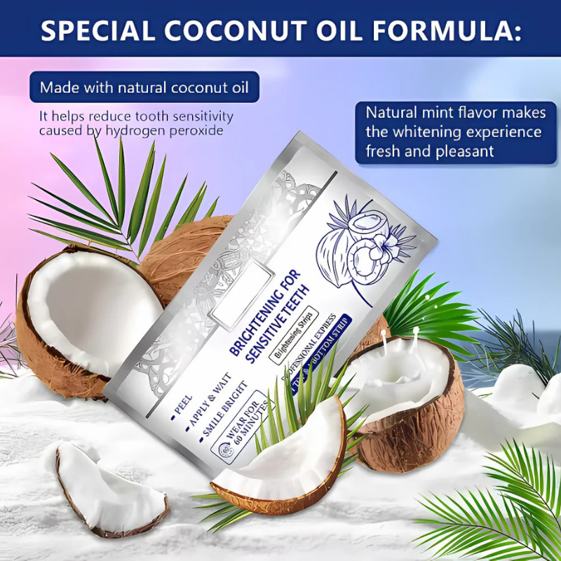 TeethStrip: Natural Coconut Teeth Whitening And Brightening Strips