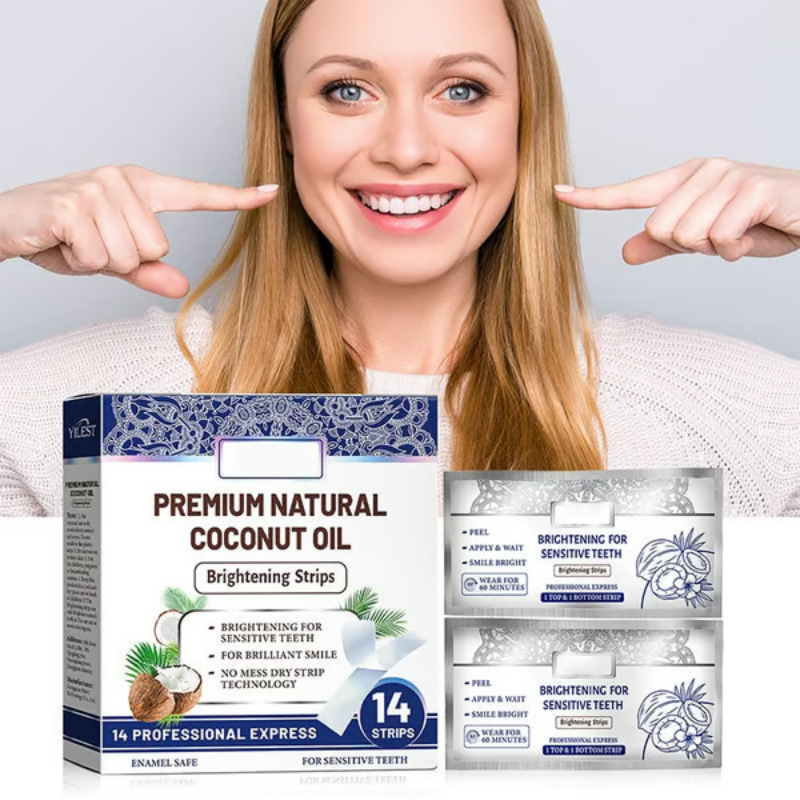 TeethStrip: Natural Coconut Teeth Whitening And Brightening Strips