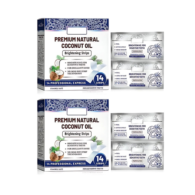TeethStrip: Natural Coconut Teeth Whitening And Brightening Strips