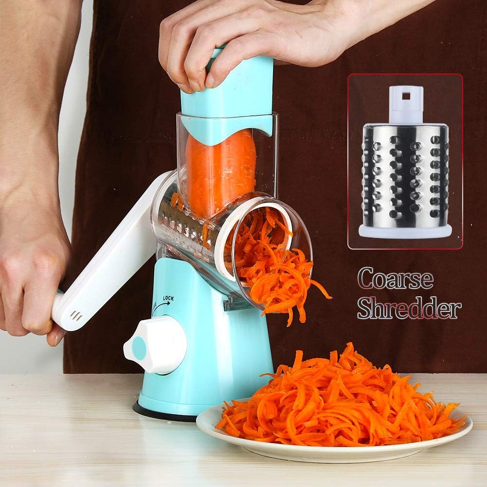 ✨Multifunctional 3 in 1 Rotary Cheese Grater Vegetable Slicer🔥BUY 2 free shipping get 10% OFF