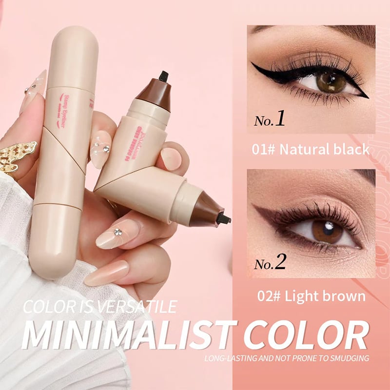 🍂 💰Rotating waterproof winged eyeliner stamp pen