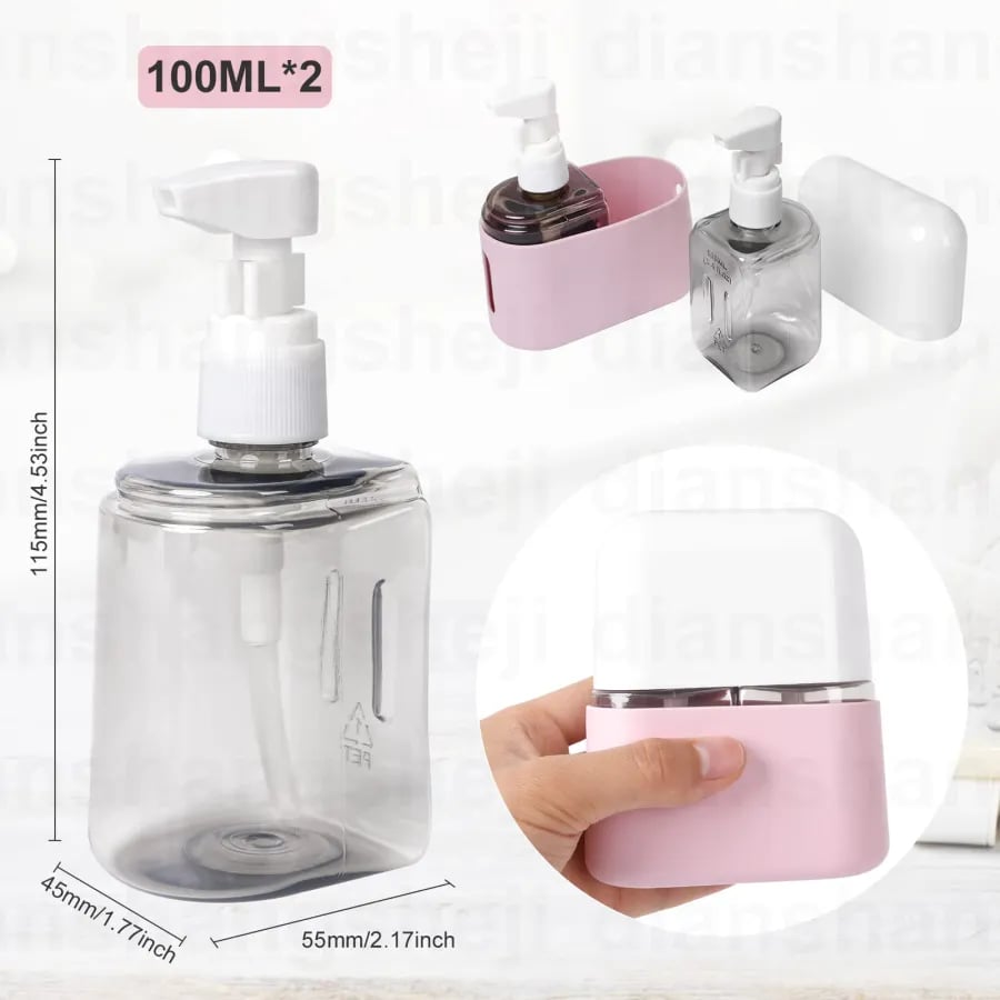 🎁 Mini Shampoo Dispenser Portable Travel Bottle Set