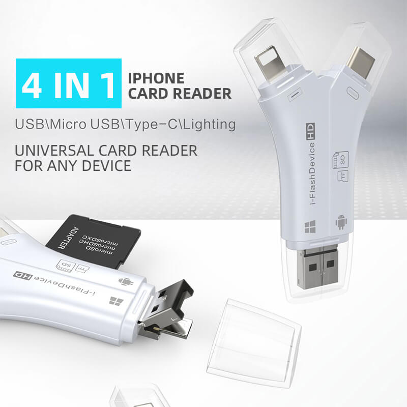 4 in1 Micro SD Card Reader