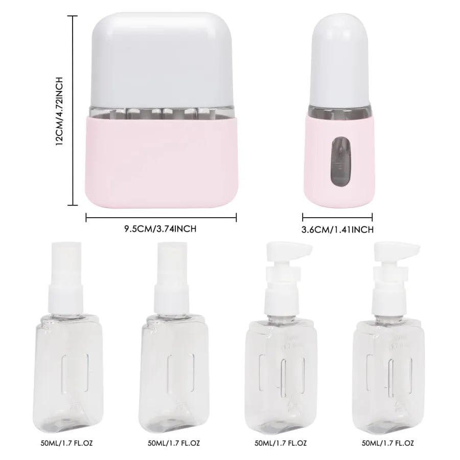 🎁 Mini Shampoo Dispenser Portable Travel Bottle Set