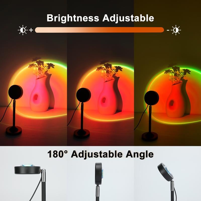 🏆HOT SALE ✨Fall Sunset Lamp Projector Light 180° Adjustable Sunset Mood Lamp