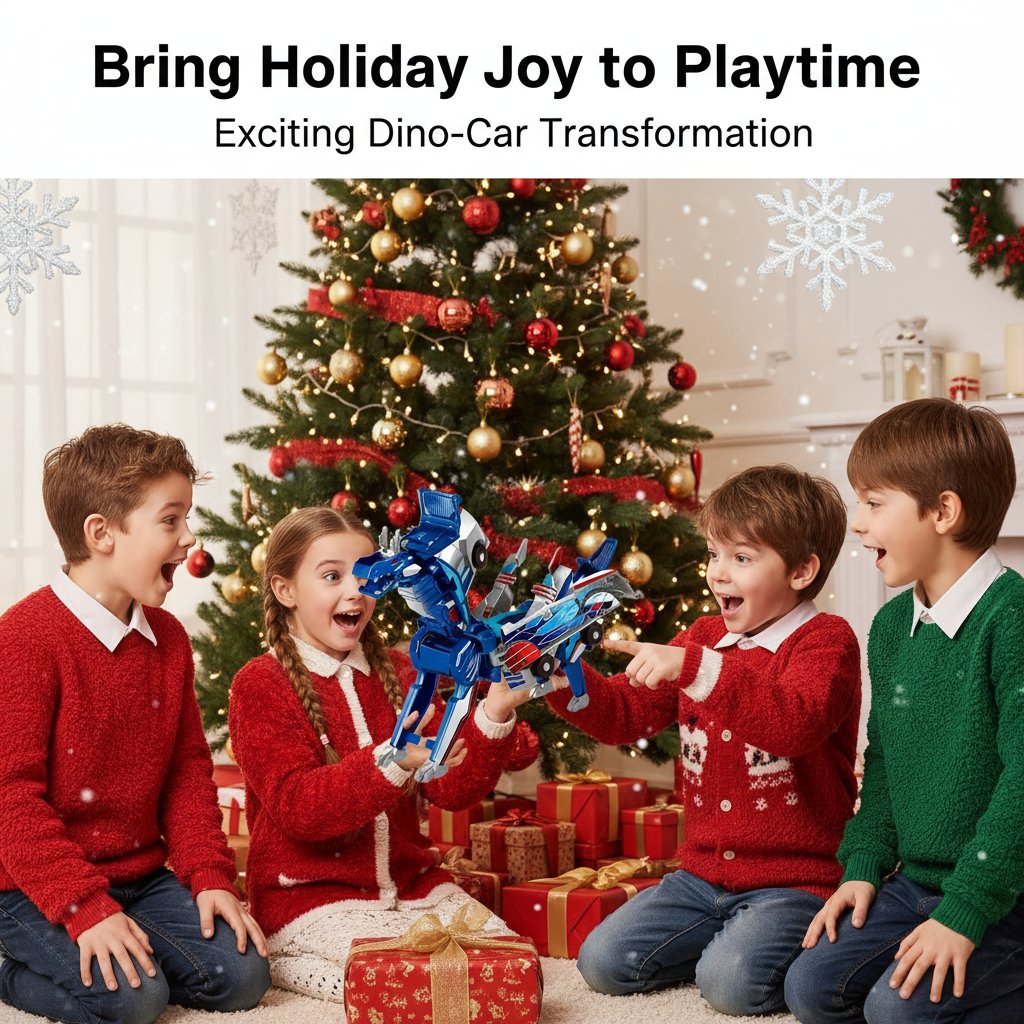 🎅Best Christmas gift💥 Collision Transforming Dinosaur Car Toy