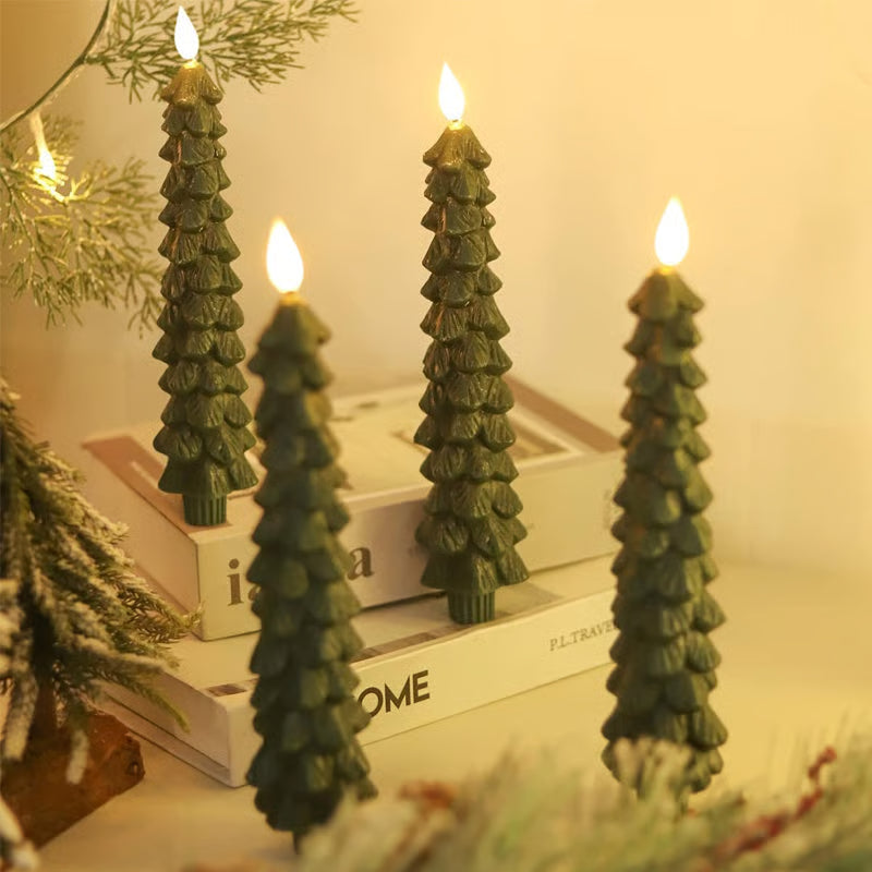 Merry - flameless christmas tree candle Set of 2